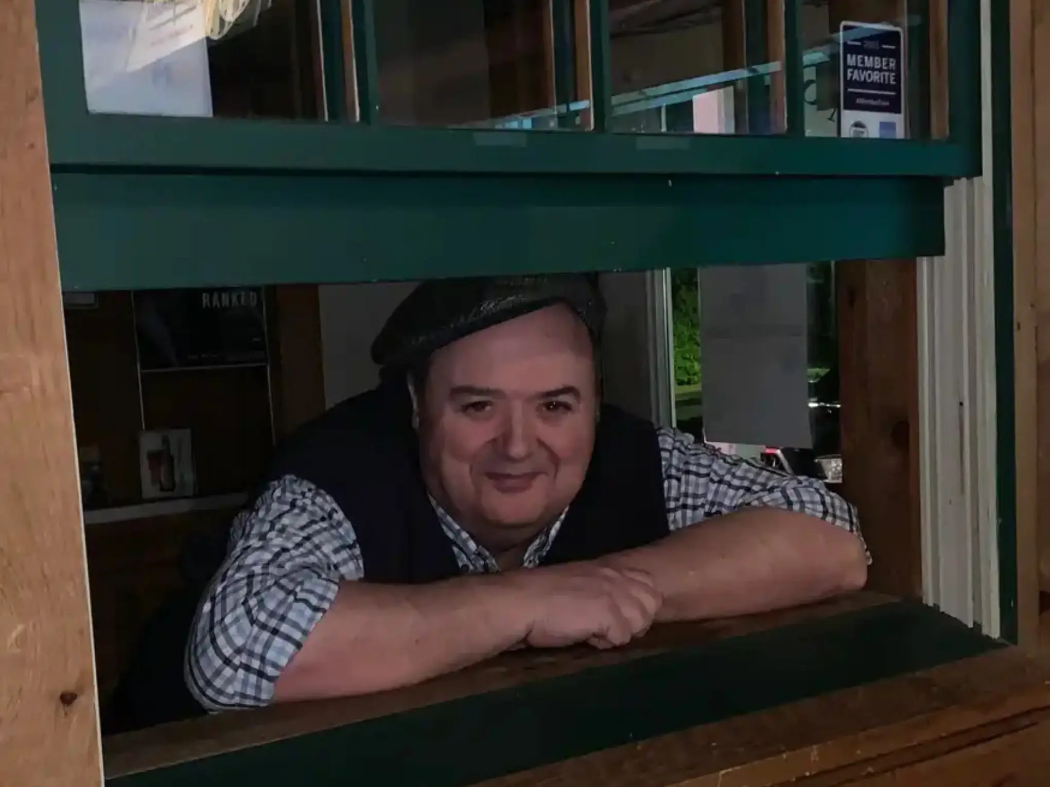 George Lenihan at his window